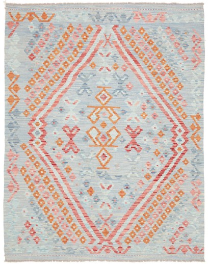 Tappeto Kilim Afghanistan beige arancione 155x201