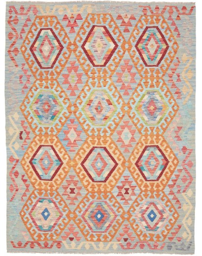 Tappeto Kilim Afghanistan beige rosso 154x199