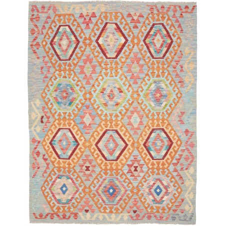 Tappeto Kilim Afghanistan beige rosso 154x199