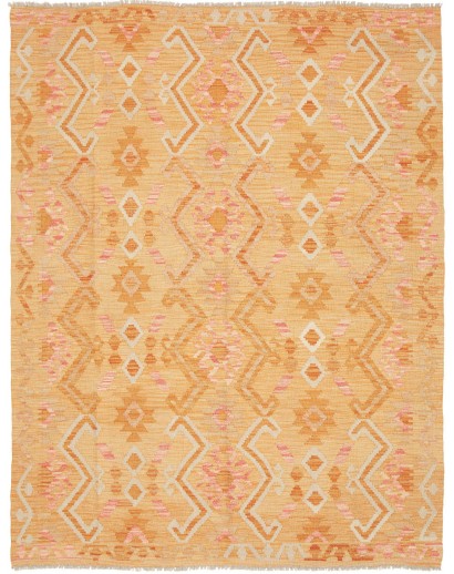 Tappeto Kilim Afghanistan marrone giallo 157x201