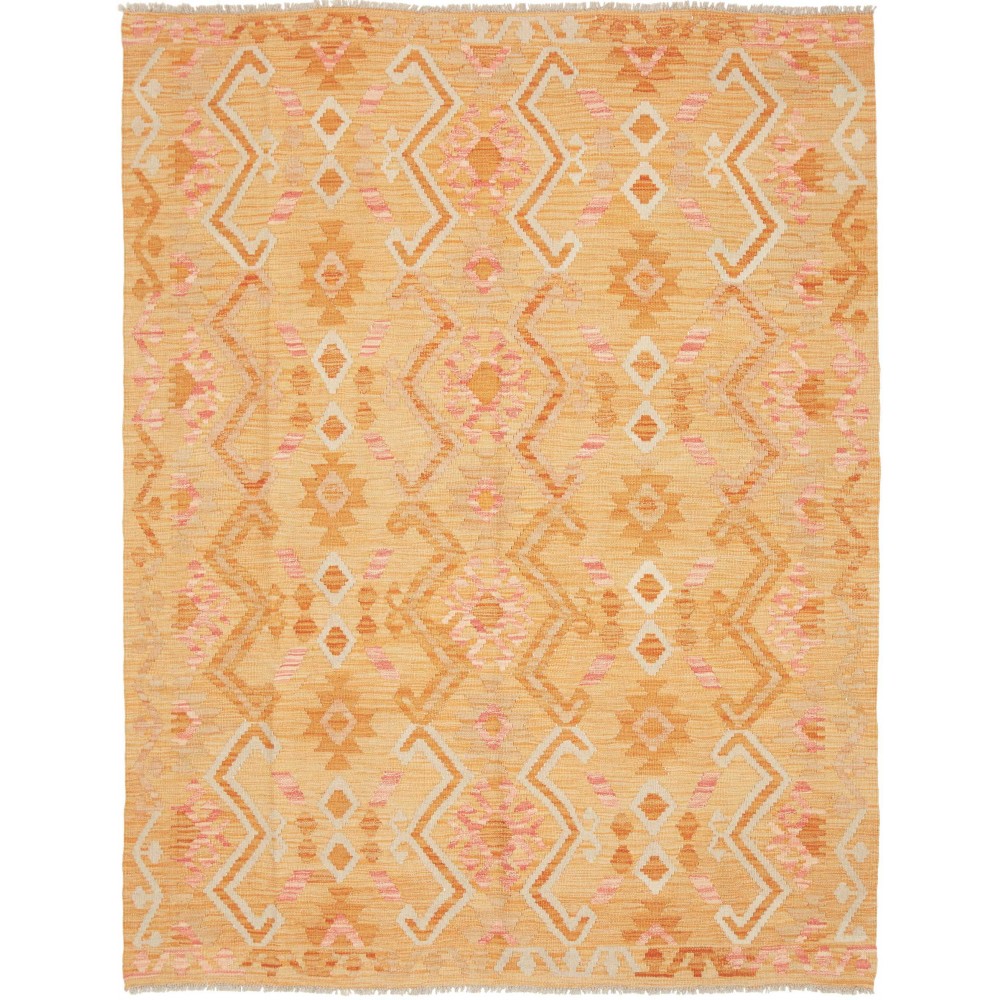 Tappeto Kilim Afghanistan marrone giallo 157x201