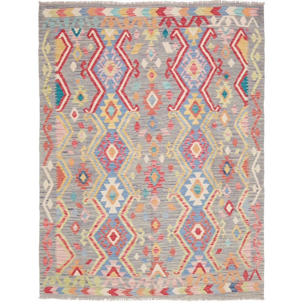 Tappeto Kilim Afghanistan azzurro beige 158x200