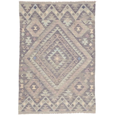 Tappeto Kilim Afghanistan azzurro bianco 105x152