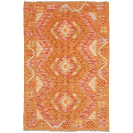 Tappeto Kilim Afghanistan arancione marrone 101x153