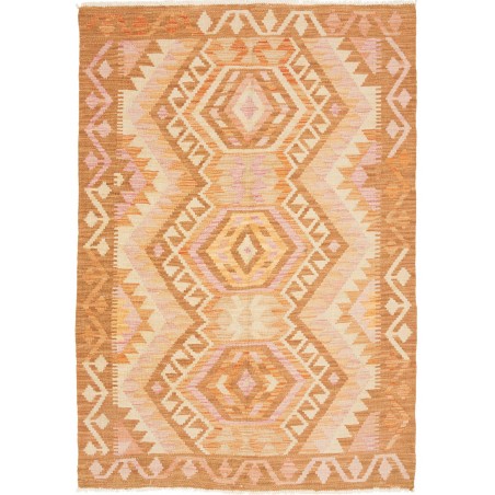 Tappeto Kilim Afghanistan marrone arancione 103x147