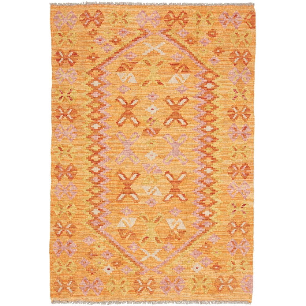 Tappeto Kilim Afghanistan marrone 102x148