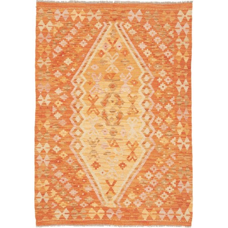 Tappeto Kilim Afghanistan arancione 104x148