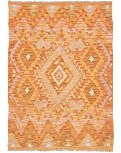 Tappeto Kilim Afghanistan marrone 109x151