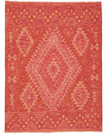 Tappeto Kilim Afghanistan rosso 126x170
