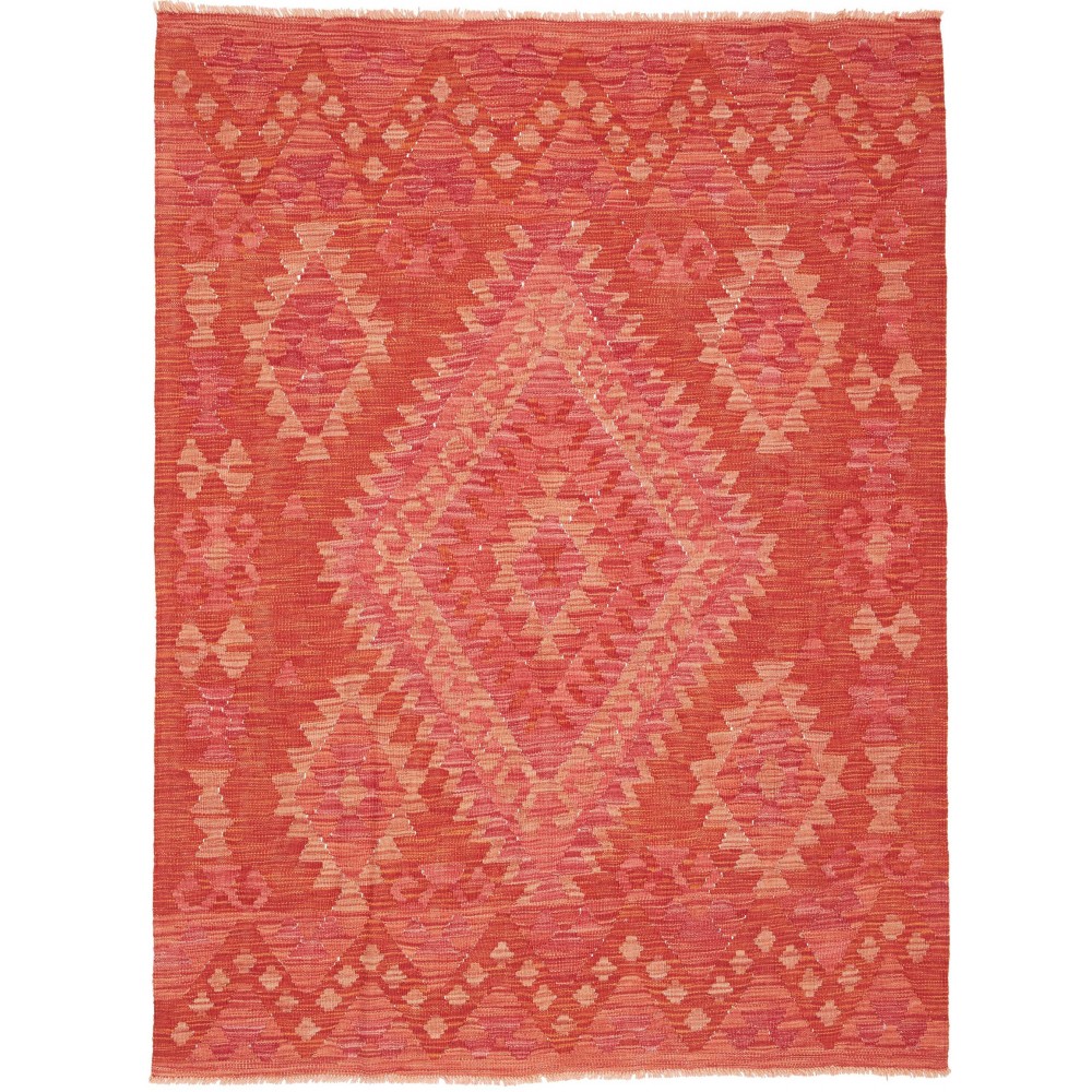 Tappeto Kilim Afghanistan rosso 126x170