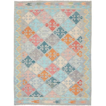 Tappeto Kilim Afghanistan beige arancione 128x175