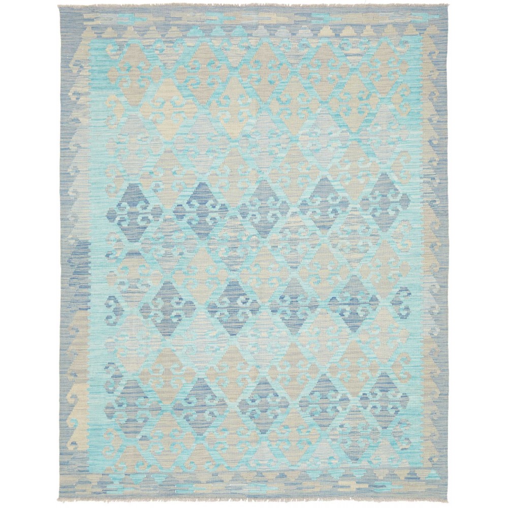 Tappeto Kilim Afghanistan beige azzurro 155x197