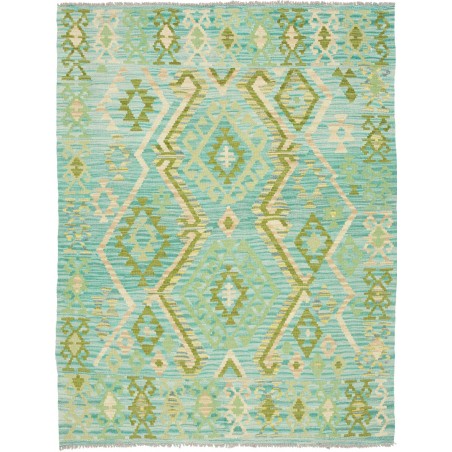 Tappeto Kilim Afghanistan beige verde 137x178