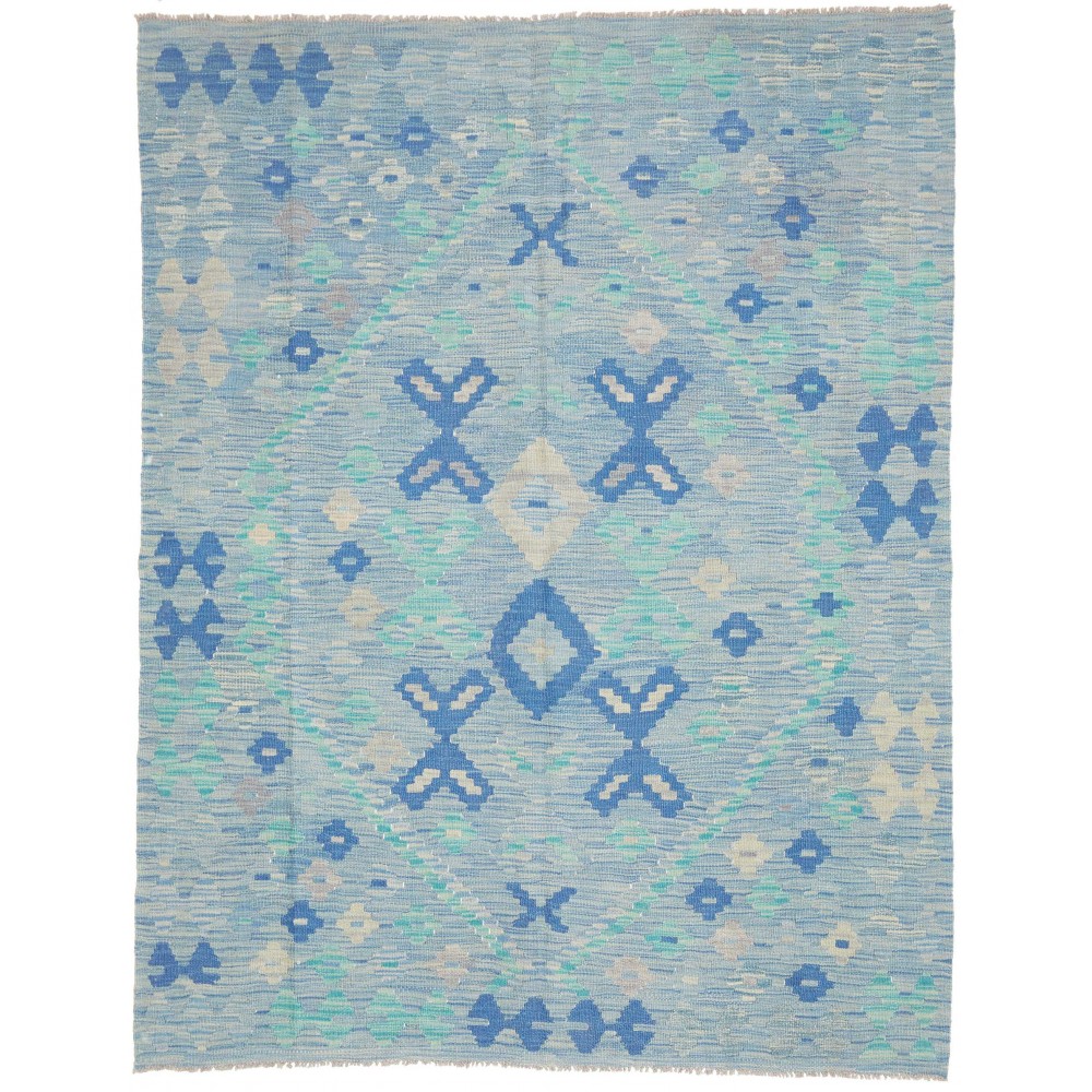 Tappeto Kilim Afghanistan azzurro blu 154x198