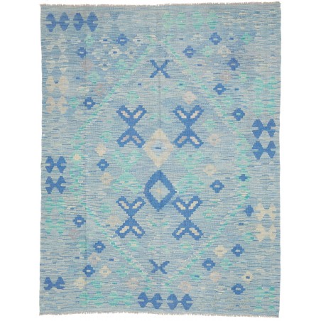Tappeto Kilim Afghanistan azzurro blu 154x198
