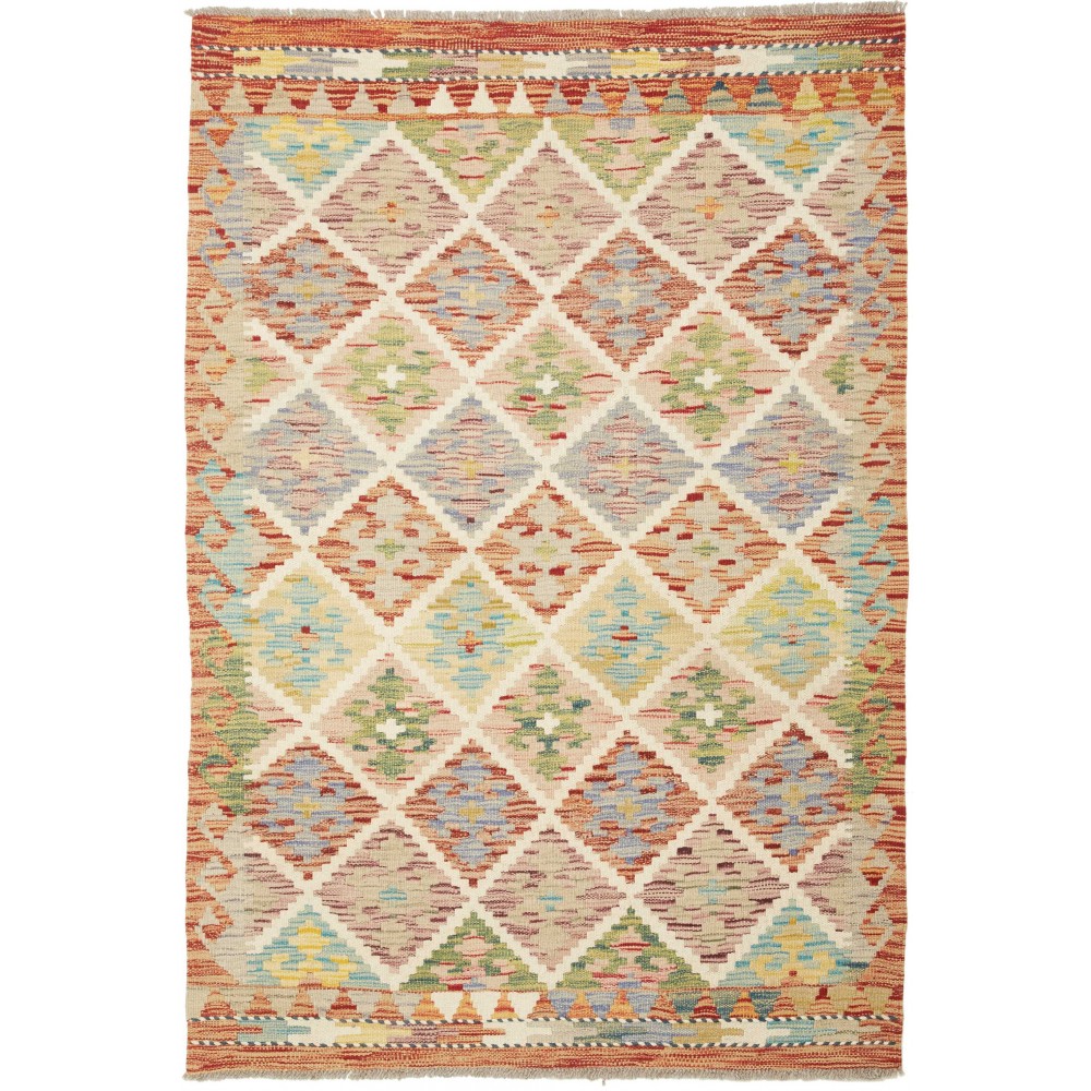 Tappeto Kilim Afghanistan marrone 102x148