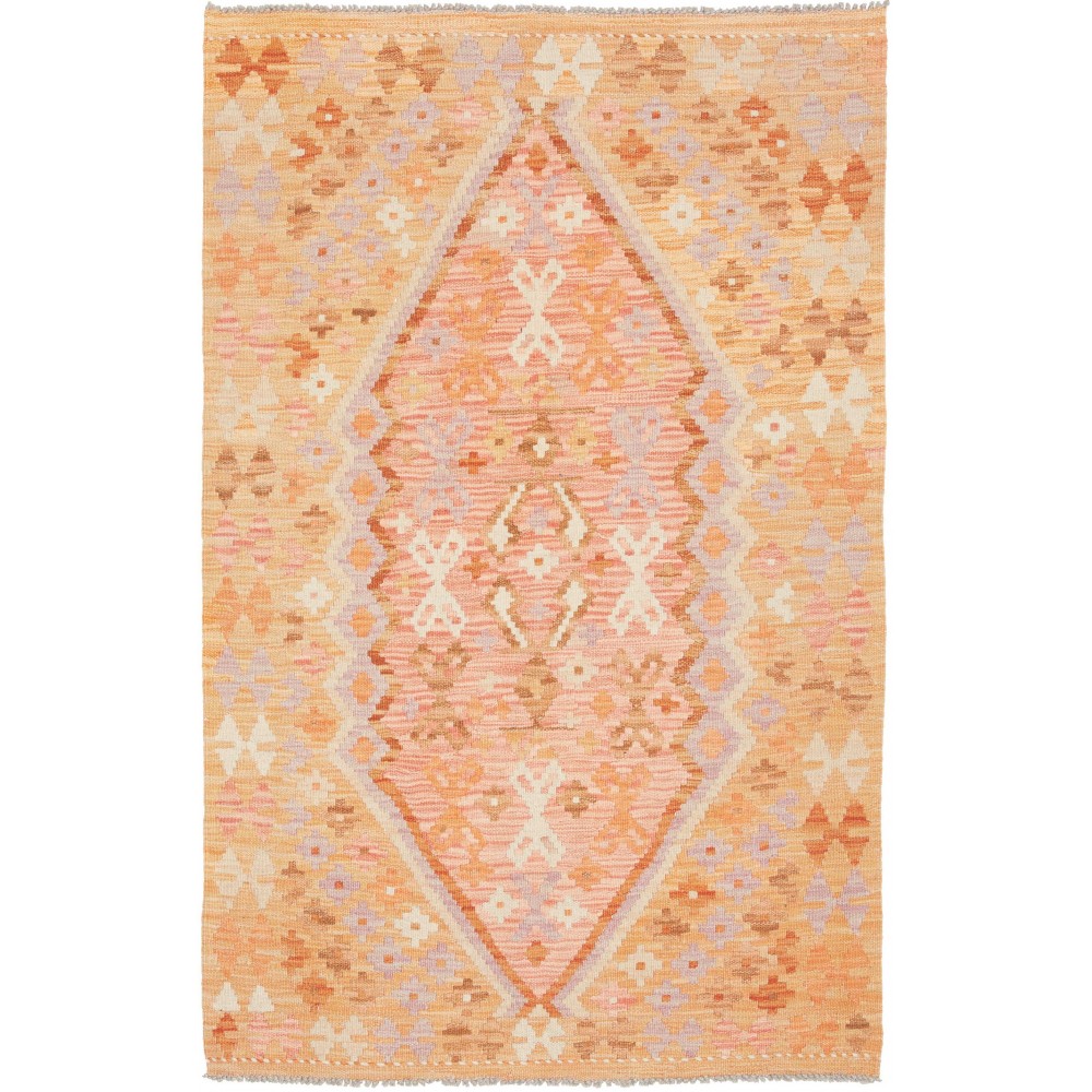 Tappeto Kilim Afghanistan marrone arancione 98x152