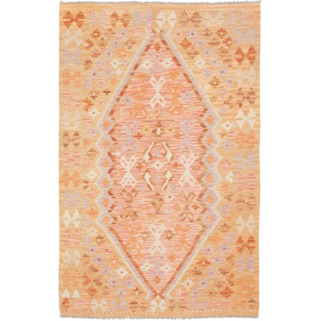 Tappeto Kilim Afghanistan marrone arancione 98x152