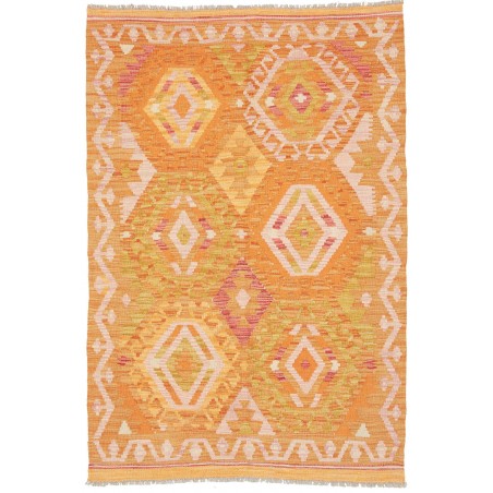 Tappeto Kilim Afghanistan arancione beige 103x151