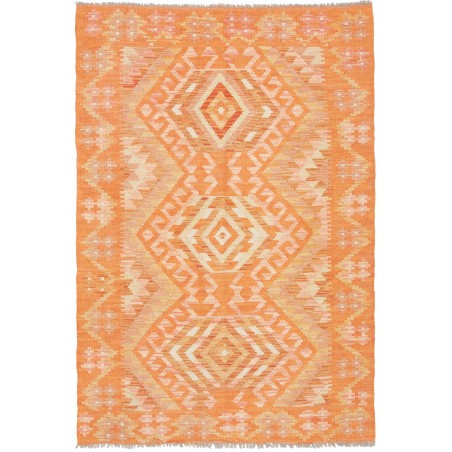Tappeto Kilim Afghanistan arancione giallo 104x150