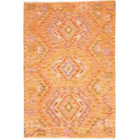 Tappeto Kilim Afghanistan arancione bianco 102x151