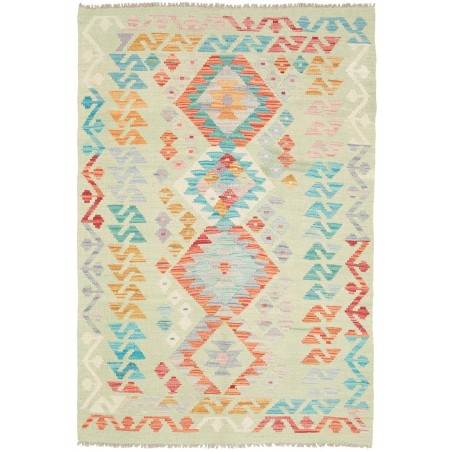 Tappeto Kilim Afghanistan beige bianco 97x145