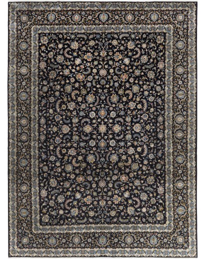 Tappeto Kashan Persia grigio bianco 350x480