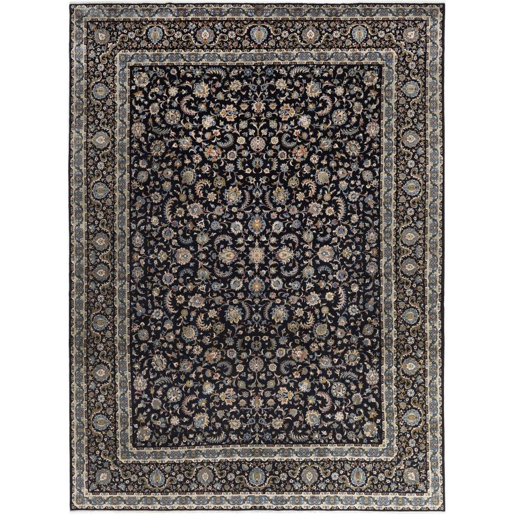 Tappeto Kashan Persia grigio bianco 350x480