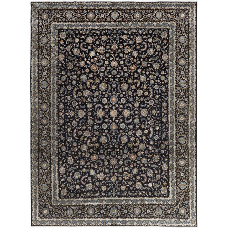Tappeto Kashan Persia grigio bianco 350x480