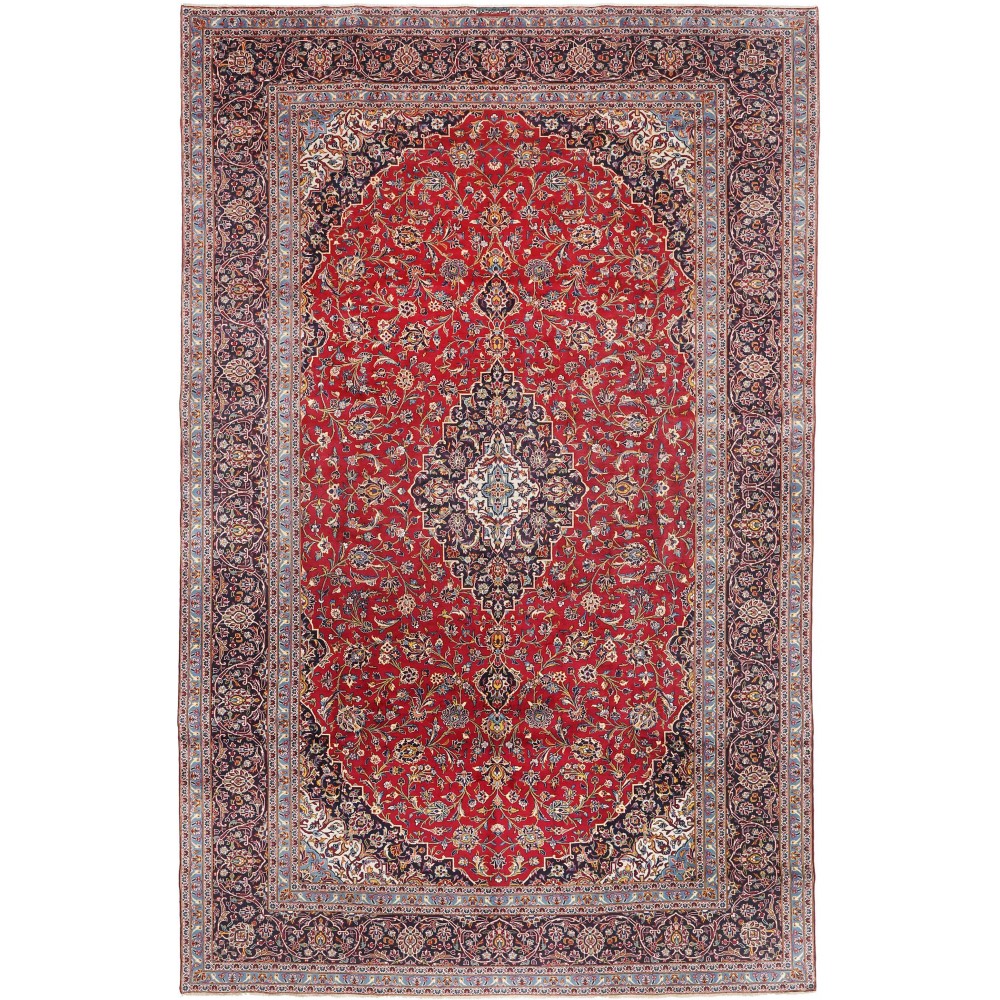 Tappeto Kashan Persia marrone bianco 310x503