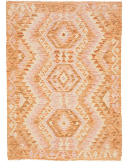 Tappeto Kilim Afghanistan marrone arancione 105x144