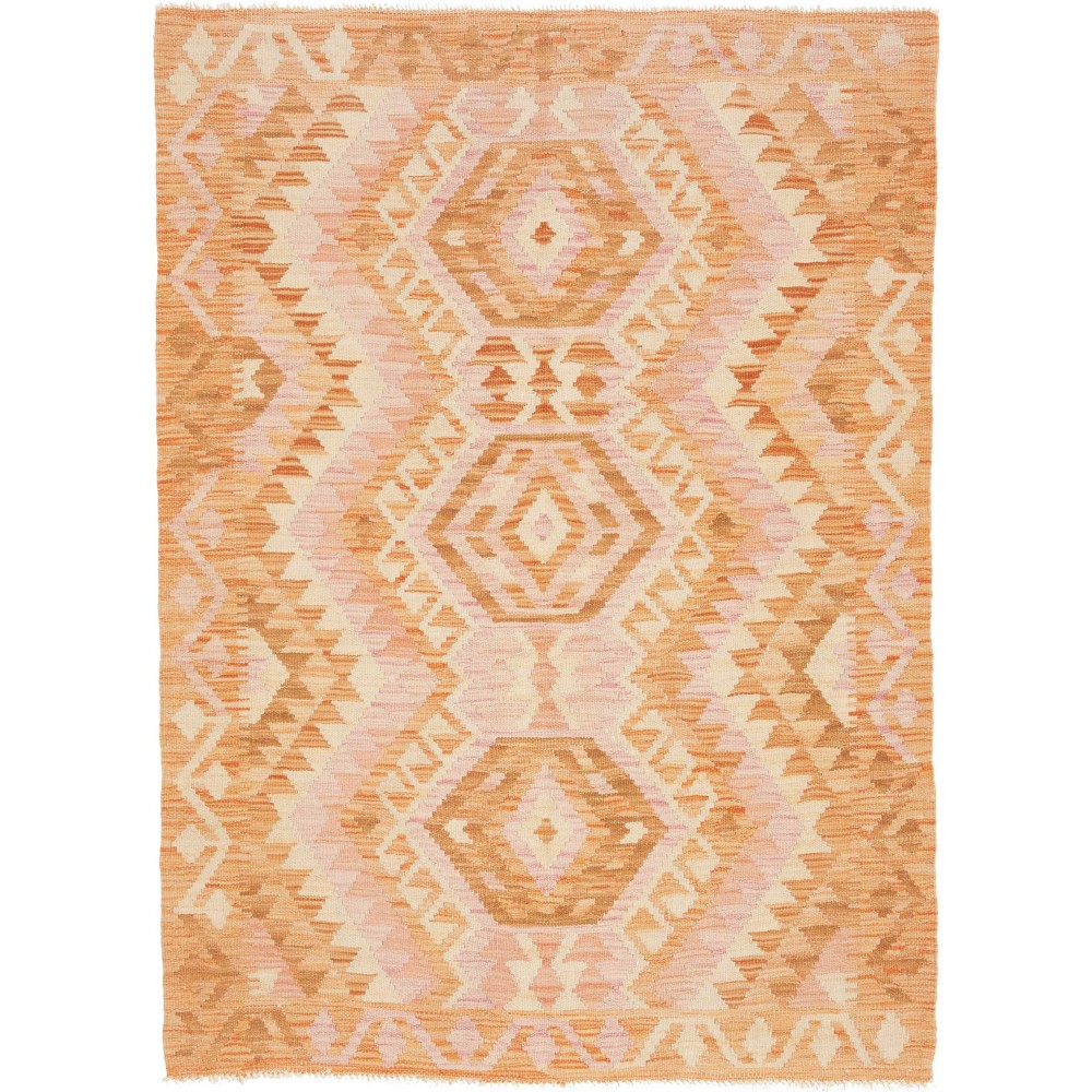 Tappeto Kilim Afghanistan marrone arancione 105x144