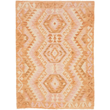 Tappeto Kilim Afghanistan marrone arancione 105x144