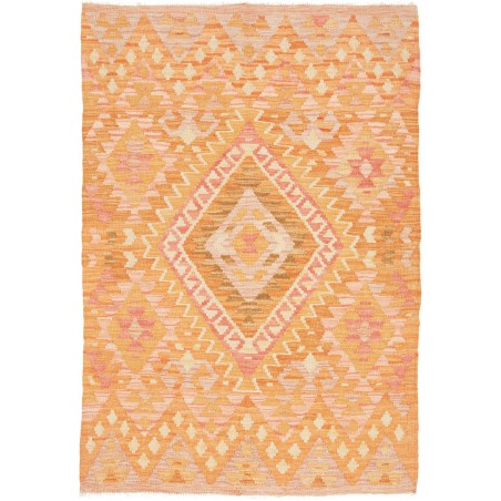 Tappeto Kilim Afghanistan marrone arancione 102x147