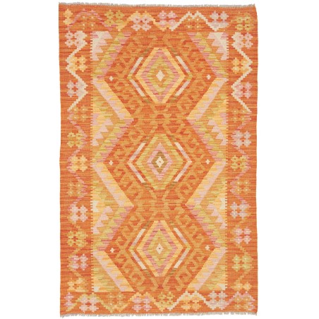Tappeto Kilim Afghanistan marrone giallo 98x157