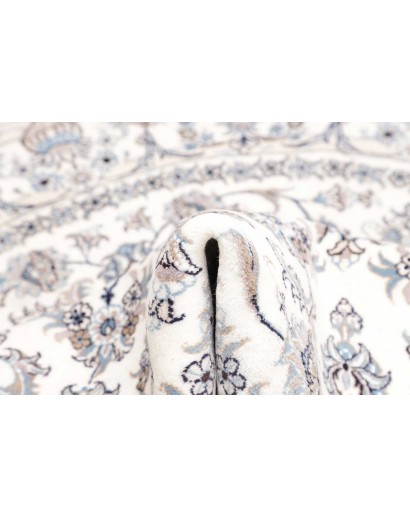 Tappeto Nain Kashmar Persia bianco grigio 202x202