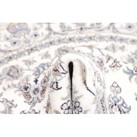 Tappeto Nain Kashmar Persia bianco grigio 202x202