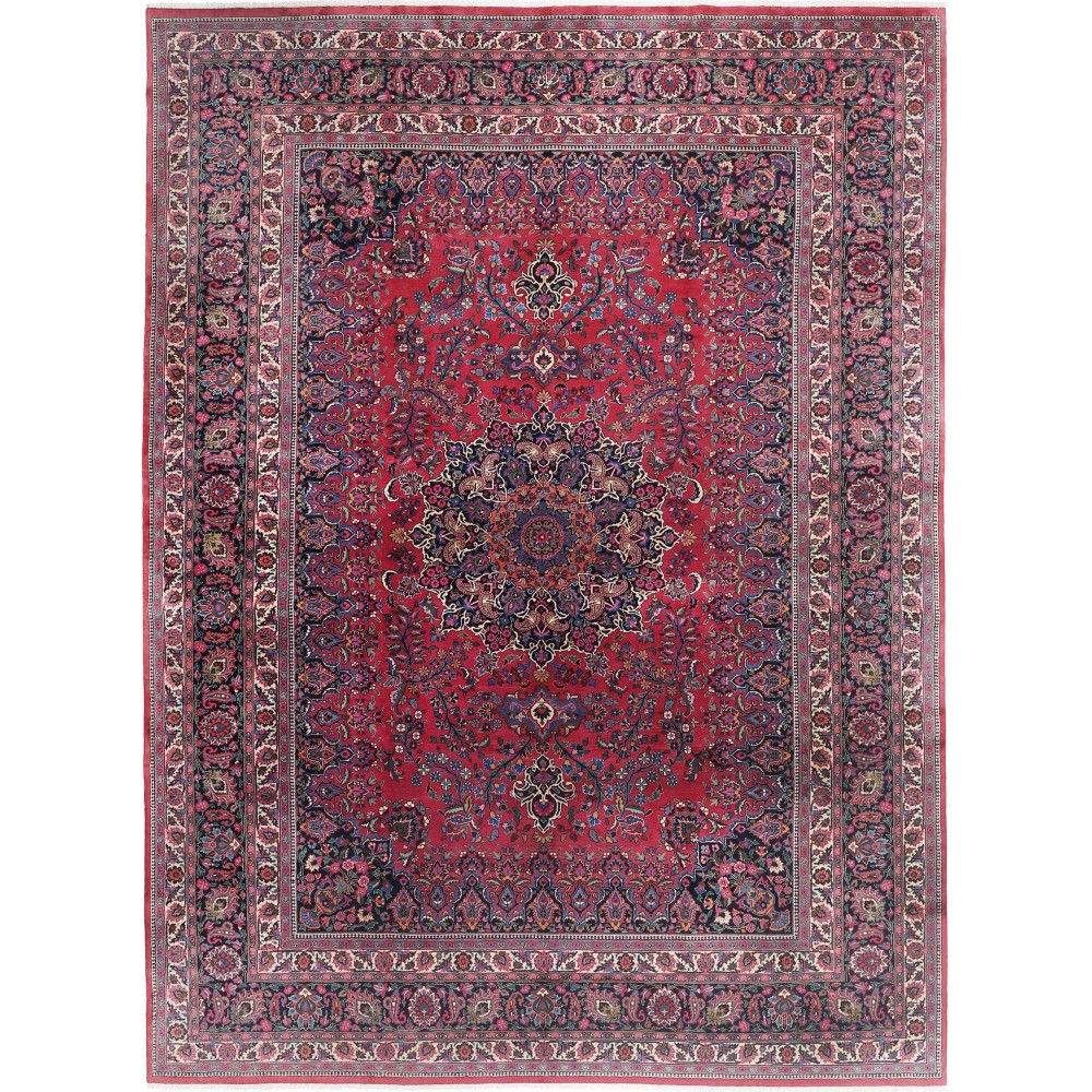 Tappeto Mashad Persia azzurro grigio 360x488