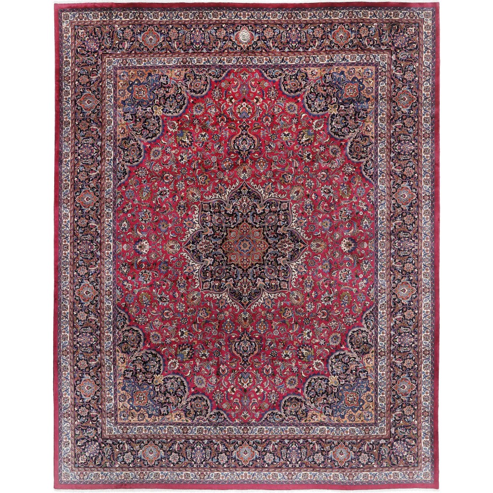 Tappeto Mashad Persia azzurro blu 390x500