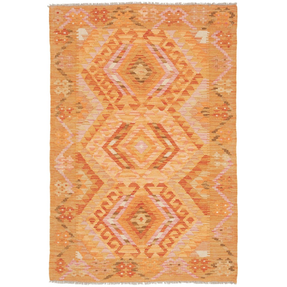 Tappeto Kilim Afghanistan arancione 101x150