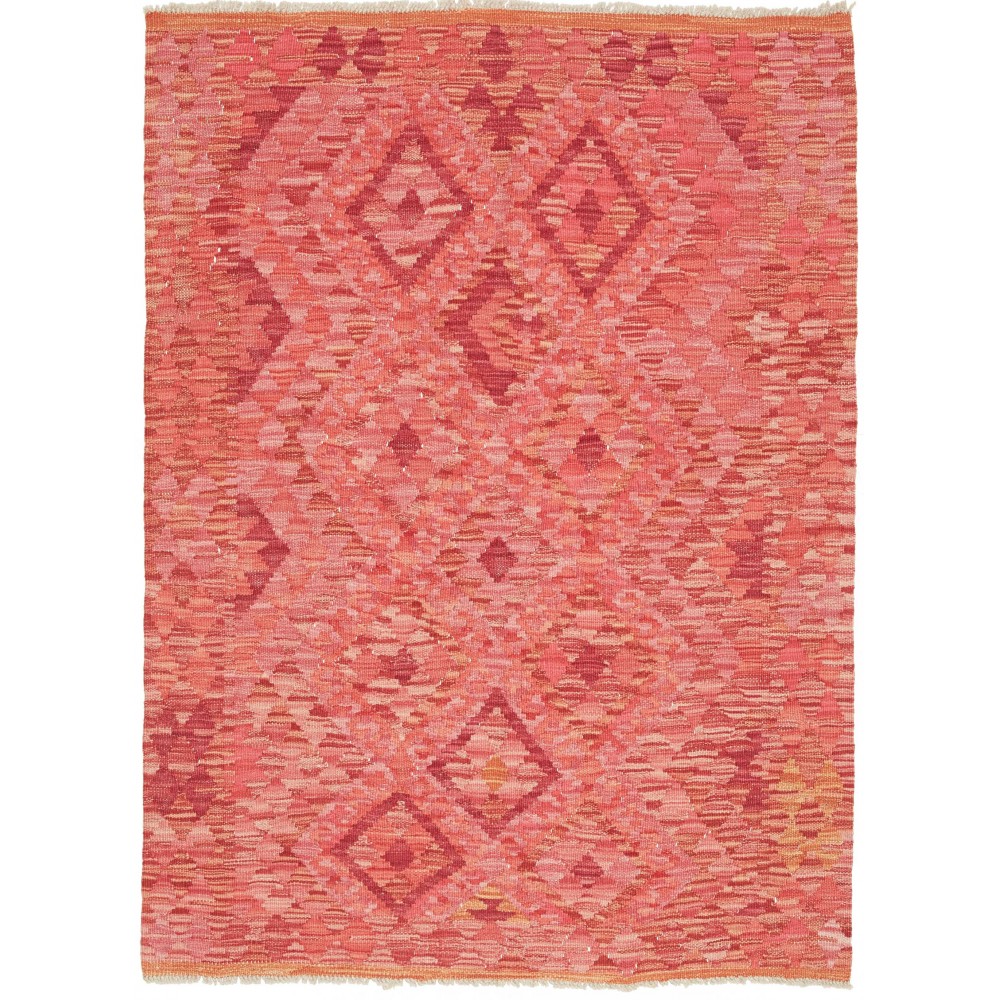 Tappeto Kilim Afghanistan rosso marrone 109x144