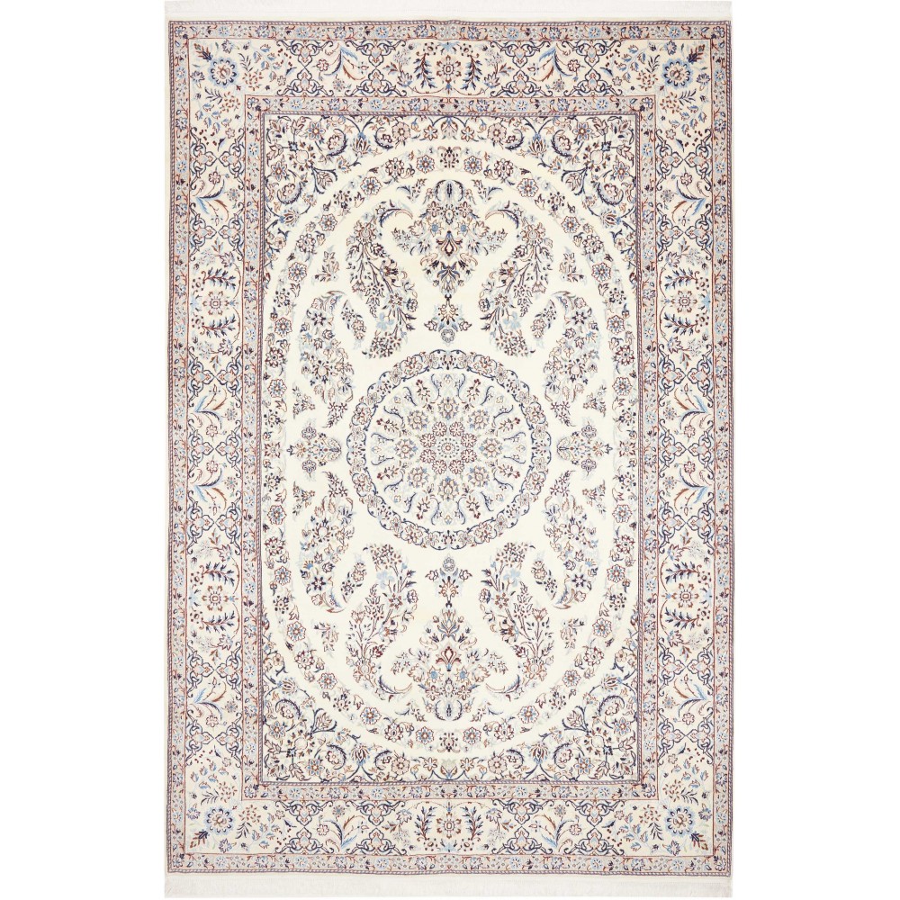 Tappeto Nain 9La Persia bianco azzurro 206x308