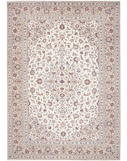 Tappeto Kashan Persia bianco azzurro 250x357