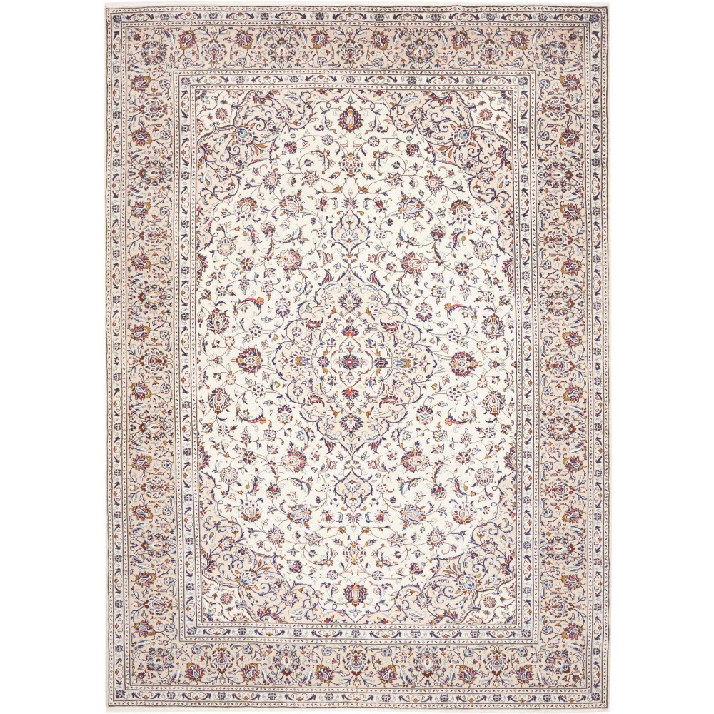 Tappeto Kashan Persia bianco azzurro 250x357
