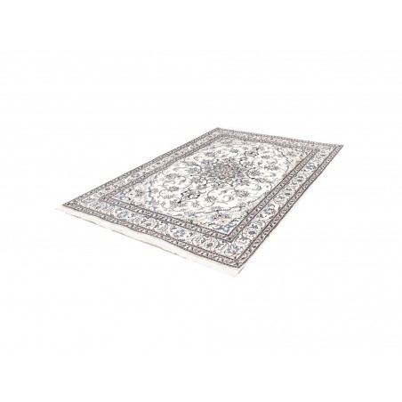 Tappeto Nain Kashmar Persia bianco grigio 167x240