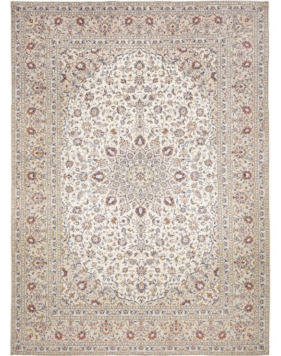Tappeto Kashan Persia bianco grigio 290x403