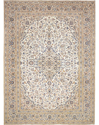Tappeto Kashan Persia bianco marrone 304x404