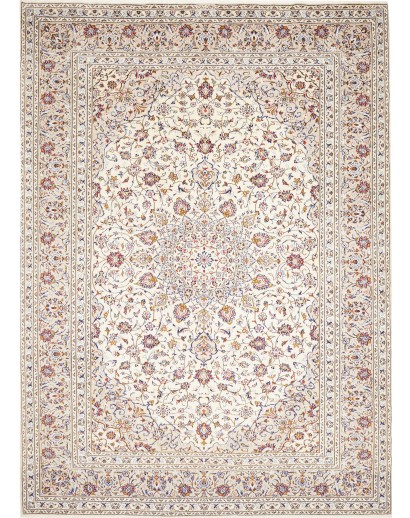 Tappeto Kashan Persia bianco grigio 253x340