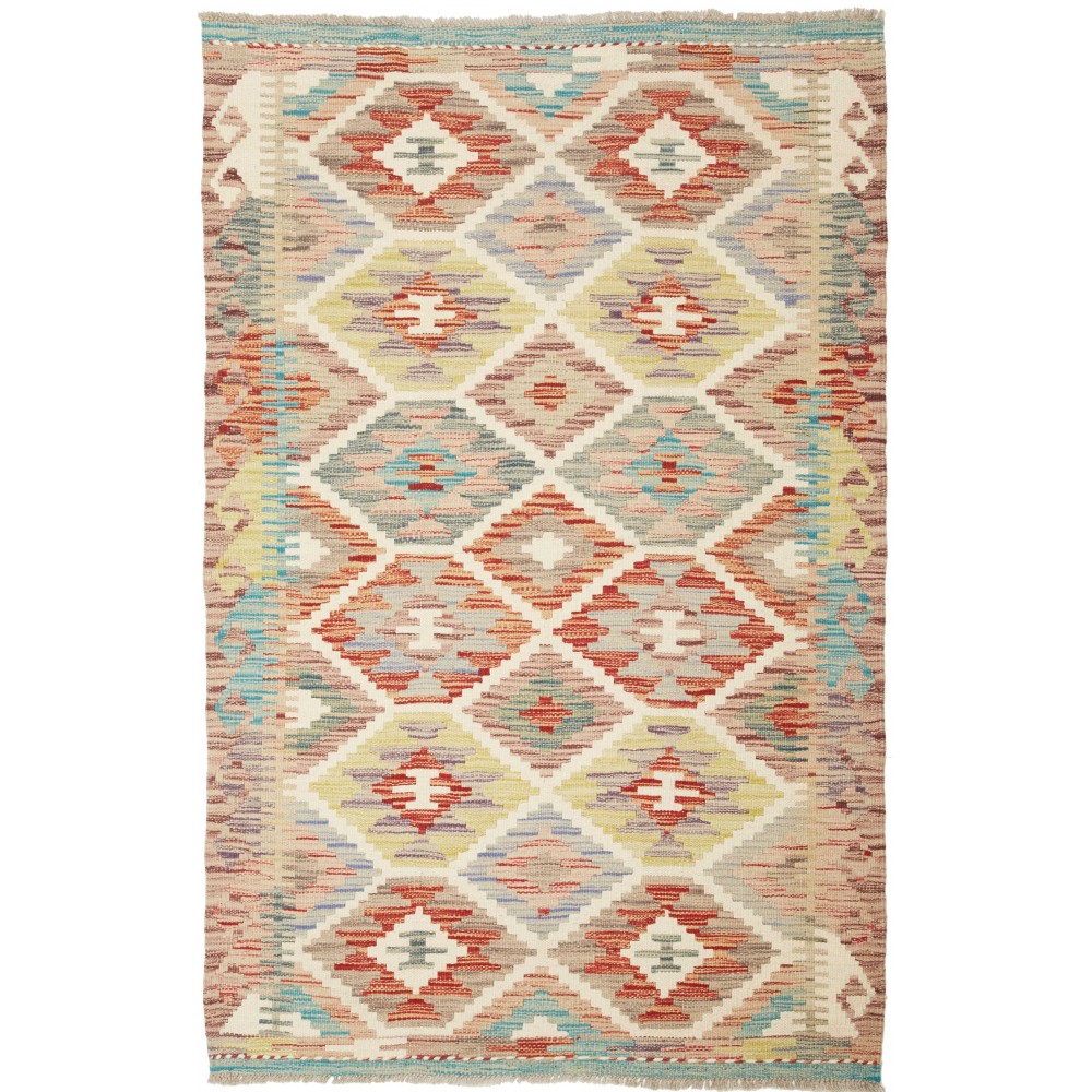 Tappeto Kilim Afghanistan marrone 97x150