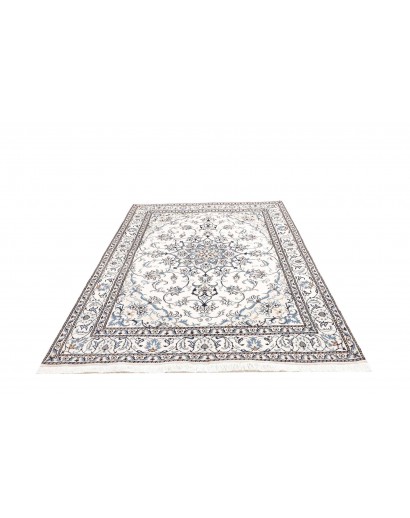 Tappeto Nain Kashmar Persia bianco grigio 167x240